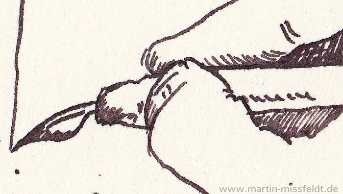 Drawing: mobile phone with photo of a camera (Detail 1)