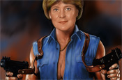 Angela Merkel with female wappons