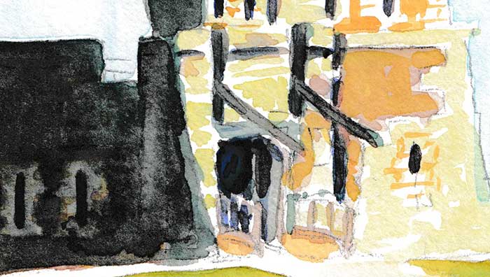 Tour Vauban (Watercolor) (Detail 1)