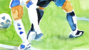 Watercolor Google vs. facebook (Detail 3)