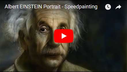 Albert Einstein Portrait, Digital Painting